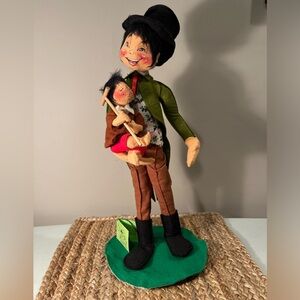 1983 Annalee Doll. Bob Cratchit & Tiny Tim. 16”tall. Good condition.